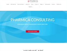 Tablet Screenshot of pharmicaconsulting.com